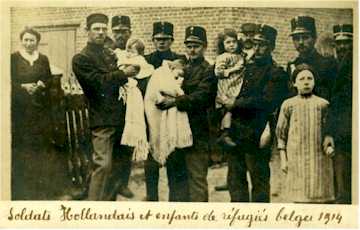 Loving receptions of Belgian children by Dutch military men